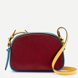 NWOT J. Crew Devon Colorblock Haircalf Camera Bag
